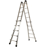 Marchetti Black 55, 2x10 gradini, 5.20 m - Scala telescopica in alluminio - Altezza stimata operativa 6.20 m