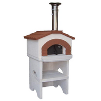 Linea VZ Ponza - Forno a legna da esterno con basamento - Con camera di cottura 55x59 cm