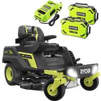 Ryobi ZTRX76 - Trattorino tagliaerba a batteria a raggio zero - 72V/20Ah - taglio da 76cm - 2in1 - scegli il tuo OMAGGIO!