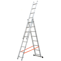 Gierre Modula AL410, 3x8 gradini, 4.83 m - Scala in alluminio - Altezza stimata operativa 5.69 m