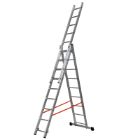 Gierre Modula AL415, 3x9 gradini, 5.40 m - Scala in alluminio - Altezza stimata operativa 6.40 m