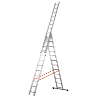 Gierre Modula AL445, 3x12 gradini, 7.68 m - Scala in alluminio - Altezza stimata operativa 8.68 m