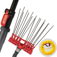 Lisam Swing 36V - Abbacchiatore elettrico 220/300 cm a batteria tipo auto con cavo in dotazione - Asta telescopica in carbonio - Scegli tra più configurazioni