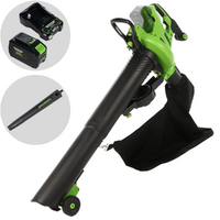 Greenworks GD48BVIIK4 - Soffiatore aspiratore a batteria 48V 4Ah