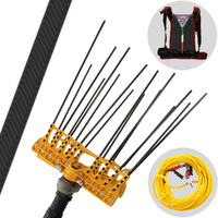 Lisam Swing - Abbacchiatore elettrico a batteria a zaino 12V 56Ah - Asta fissa 240 cm
