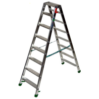 Facal Dupla D-7, 2x8 gradini, 1.76 m - Scala doppia in alluminio - Altezza stimata operativa 3.03 m