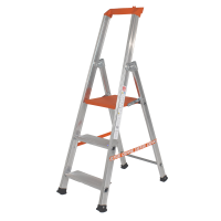 Gierre Stabila AL700, 3 gradini, 1.63 m - Scalandrino in alluminio con cavalletto - Altezza stimata operativa 2.63 m