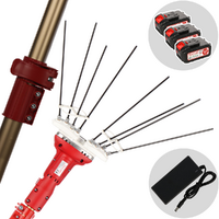 Sbaraglia Super23 Cordless - Abbacchiatore elettrico 150/250 cm a batteria al litio 3x 21V 5.2Ah - Asta telescopica in alluminio