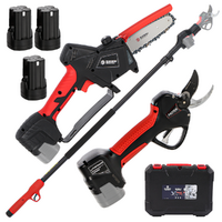 Blue Bird PS23-28+CS23-05A - Kit Forbice su asta + Potatore a batteria - 3x 14.4V 2.5Ah - Diametro di taglio 12.5mm