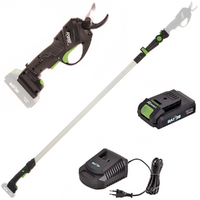 Ribimex PRBAT20/SEC - Forbice elettrica da potatura su asta 147-203 cm - 20V/2Ah - Diametro di taglio 25mm