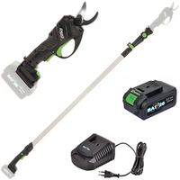Ribimex PRBAT20/SEC - Forbice elettrica da potatura su asta 147-203 cm - 20V/4Ah - Diametro di taglio 25mm