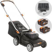 Worx Nitro WG745E - Tagliaerba a batteria - 2x20V/4Ah - Taglio 41cm