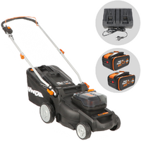 Worx Nitro WG737E - Tagliaerba a batteria - 2x20V/4Ah - Taglio 37cm - Scegli tra più configurazioni