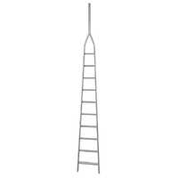 Scala agricola da potatura in alluminio S8000 10/1, 10 gradini, 4 m - Altezza stimata operativa 5 m