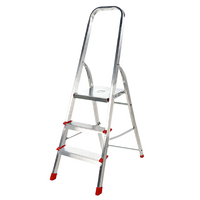 Scalandrino in alluminio con cavalletto Alice 3, 3 gradini, 1.27 m - Altezza stimata operativa 1.66 m