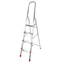Scalandrino in alluminio con cavalletto Alice 4, 4 gradini, 1.49 m - Altezza stimata operativa 1.88 m
