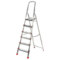 Scalandrino in alluminio con cavalletto Alice 6, 6 gradini, 1.93 m - Altezza stimata operativa 2.32 m