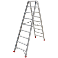 Scala in alluminio doppia 1031, 2x9 gradini, 2.12 m - Altezza stimata operativa 3.12 m