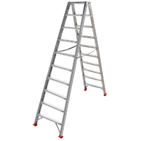 Scala in alluminio doppia 1031, 2x10 gradini, 2.30 m - Altezza stimata operativa 3.30 m