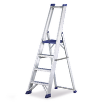 Svelt Regina SREGI108, 4 gradini, 1.70 m - Scalandrino in alluminio con cavalletto - Altezza stimata operativa 2.96 m
