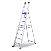 Svelt Regina SREGI140, 8 gradini, 2.70 m - Scalandrino in alluminio con cavalletto - Altezza stimata operativa 3.89 m