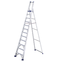 Svelt Regina SREGI170, 12 gradini, 3.70 m - Scalandrino in alluminio con cavalletto - Altezza stimata operativa 4.80 m