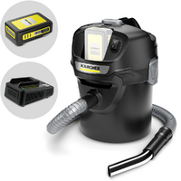 Karcher AD 2 Battery - Aspiracenere a bidone 14 lt - Vano raccolta in metallo - Batteria e caricabatteria