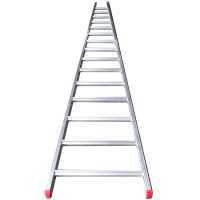 Scala agricola conica professionale in alluminio S110L16, 16 gradini, 4.50 m - Altezza stimata operativa 5.50 m
