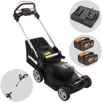Worx Nitro WG749E - Tagliaerba semovente a batteria - 2x20V/4Ah - Taglio 46 cm - Scegli tra più configurazioni