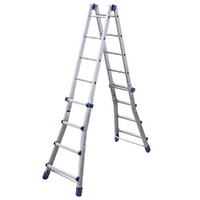 Facal Briko Blu BB/3, 2x9 gradini, 4.56 m - Scala in alluminio telescopica - Altezza stimata operativa 5.50 m