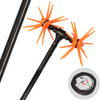 Ripartrak Mark II X.4 FX - Abbacchiatore elettrico 240 cm a batteria tipo auto con cavo in dotazione - Asta fissa in carbonio