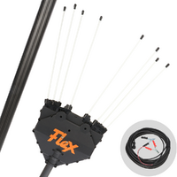Oliviero Flex-PPF12 Premium - Abbacchiatore elettrico 250 cm a batteria tipo auto con cavo in dotazione - Asta in carbonio fissa