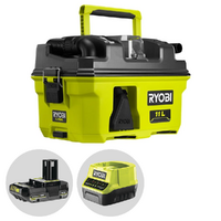 Ryobi RV1811-0 - Aspiratore solidi e liquidi portatile a batteria - 18V 2Ah - Scegli tra più configurazioni