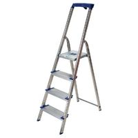 Facal Maxi GM/4M, 4 gradini, 1.45 m - Scalandrino in alluminio con cavalletto - Altezza stimata operativa 2.74 m