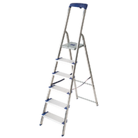 Facal Maxi GM/6M, 6 gradini, 1.88 m - Scalandrino in alluminio con cavalletto - Altezza stimata operativa 3.17 m
