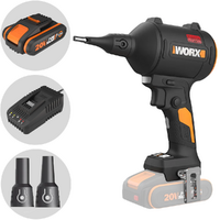 Worx WX099 - Soffiatore a batteria - 20 V - Batterie e caricabatterie