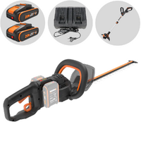Worx Nitro WG286E - Tagliasiepi a batteria 2x20V/2Ah - Lama da 60 cm - Scegli tra più configurazioni