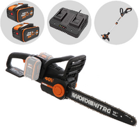 Worx WG385E Nitro - Elettrosega a batteria - 2 x 40V 4Ah - Lama da 40cm - Scegli tra più configurazioni