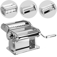 Marcato Atla+ Set Multipast - Macchina per la pasta manuale in Inox + 3 Accessori