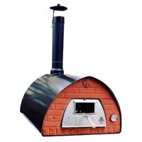Pizza Party Pizzone - Forno a legna per pizza da esterno - Camera di cottura 60x80 cm - Piano cottura in mattoni refrattari