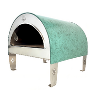 Pizza Party Ardore Acquamarina - Forno a gas per pizza da esterno - Camera di cottura 40x40 cm - Piano cottura in mattoni refrattari