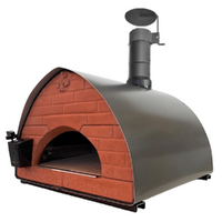 Pizza Party Bollore Pietra - Forno ibrido 2 in 1 Gas/Legna per pizza - Camera di cottura 60x60 cm - Piano cottura in mattoni refrattari