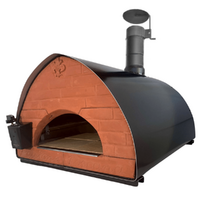 Pizza Party Passione - Forno ibrido 2 in 1 Gas/Legna per pizza - Camera di cottura 80x60 cm - Piano cottura in mattoni refrattari
