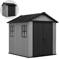 Keter Newton plus 757/775 grigia - Casetta da giardino - Con finestre - 230x223.8x246 cm
