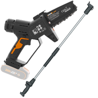 Worx WG326E.9 - Potatore manuale a batteria + asta di prolunga 125cm - SENZA BATTERIE E CARICABATTERIE