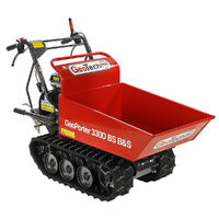 GeoTech Pro GeoPorter 330D B&S - Motocarriola cingolata cassone dumper con 6 rulli - 300Kg