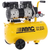 ABAC Pole Position Xt Sil 10 Yellow - Compressore aria elettrico monofase silenziato - Oil-less - Motore 1 HP - 24 lt