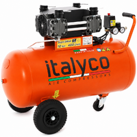 Italyco KP 100/3 OL - Compressore aria elettrico monofase silenziato - Oil-less - Motore 3 HP - 100 lt