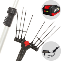 Castellari Vertigo C 18 12V - Abbacchiatore a batteria al litio 18V 5.2Ah - Asta telescopica 190/240 cm - Scegli tra più configurazioni