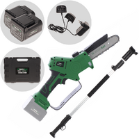 GreenBay TopSaw 6C - Potatore a batteria su asta - 2 batterie da 16,8V - 2Ah